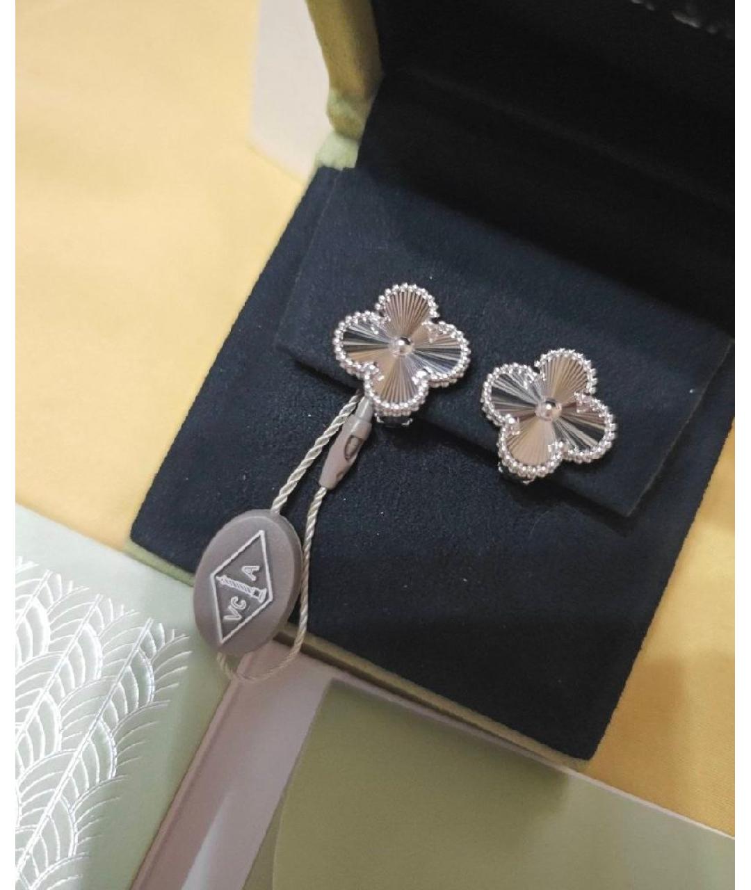 VAN CLEEF & ARPELS Серые серьги из белого золота, фото 5