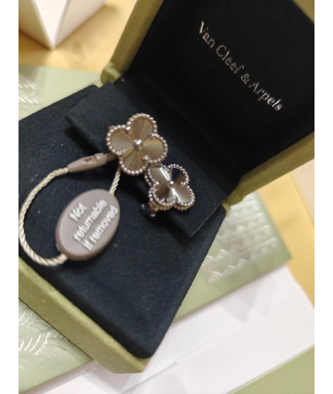 VAN CLEEF & ARPELS Серые серьги из белого золота, фото 4