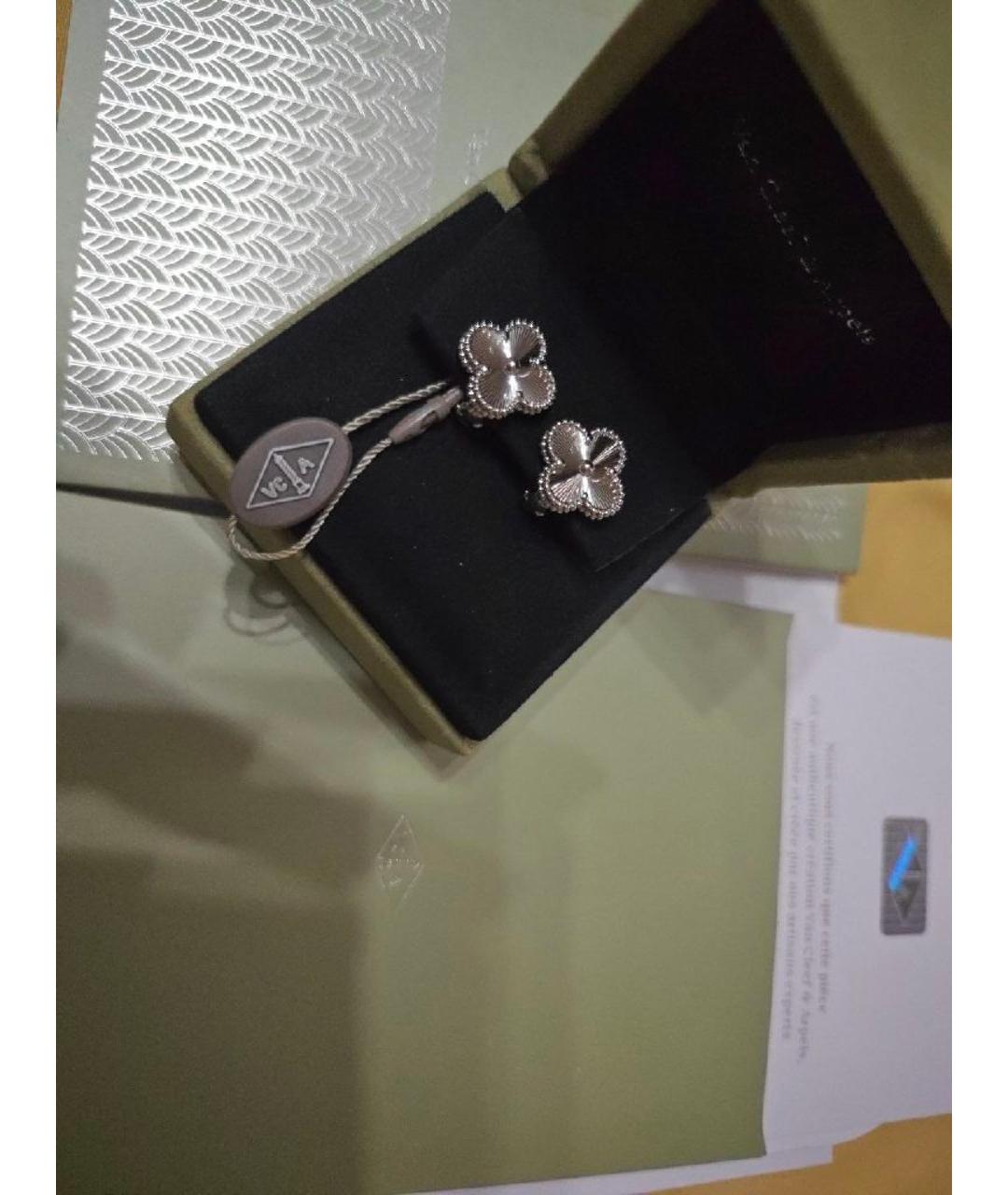 VAN CLEEF & ARPELS Серые серьги из белого золота, фото 2