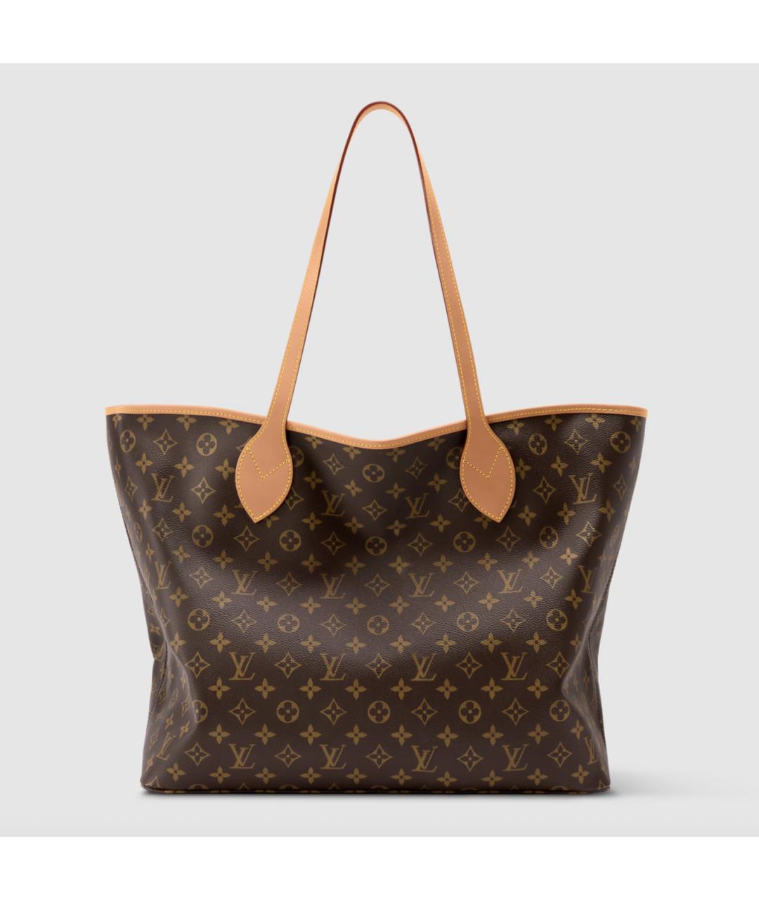 LOUIS VUITTON Коричневая сумка тоут из канвы, фото 5