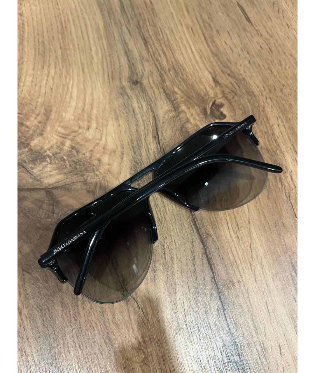 DOLCE&GABBANA Черные пластиковые солнцезащитные очки, фото 4