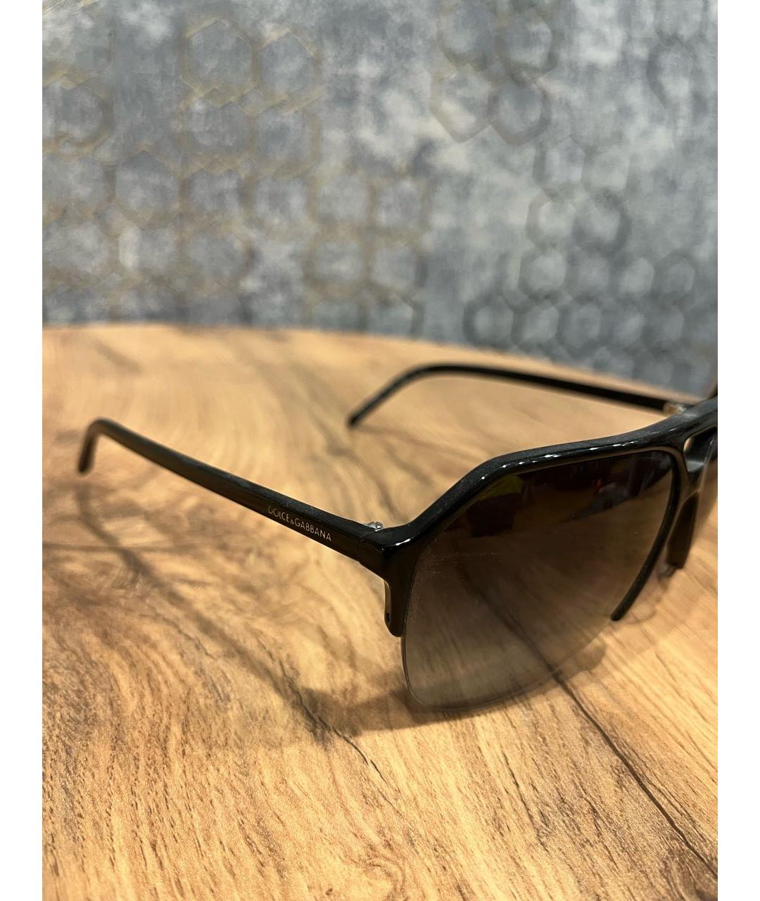 DOLCE&GABBANA Черные пластиковые солнцезащитные очки, фото 3