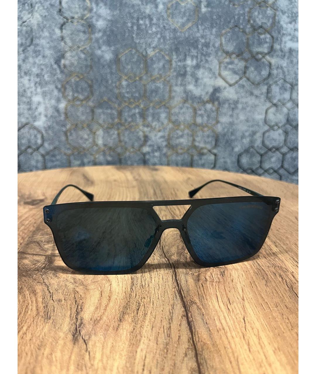 EMPORIO ARMANI Темно-синие пластиковые солнцезащитные очки, фото 6