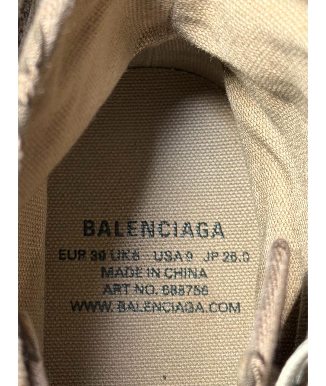 BALENCIAGA Серые текстильные кеды, фото 8