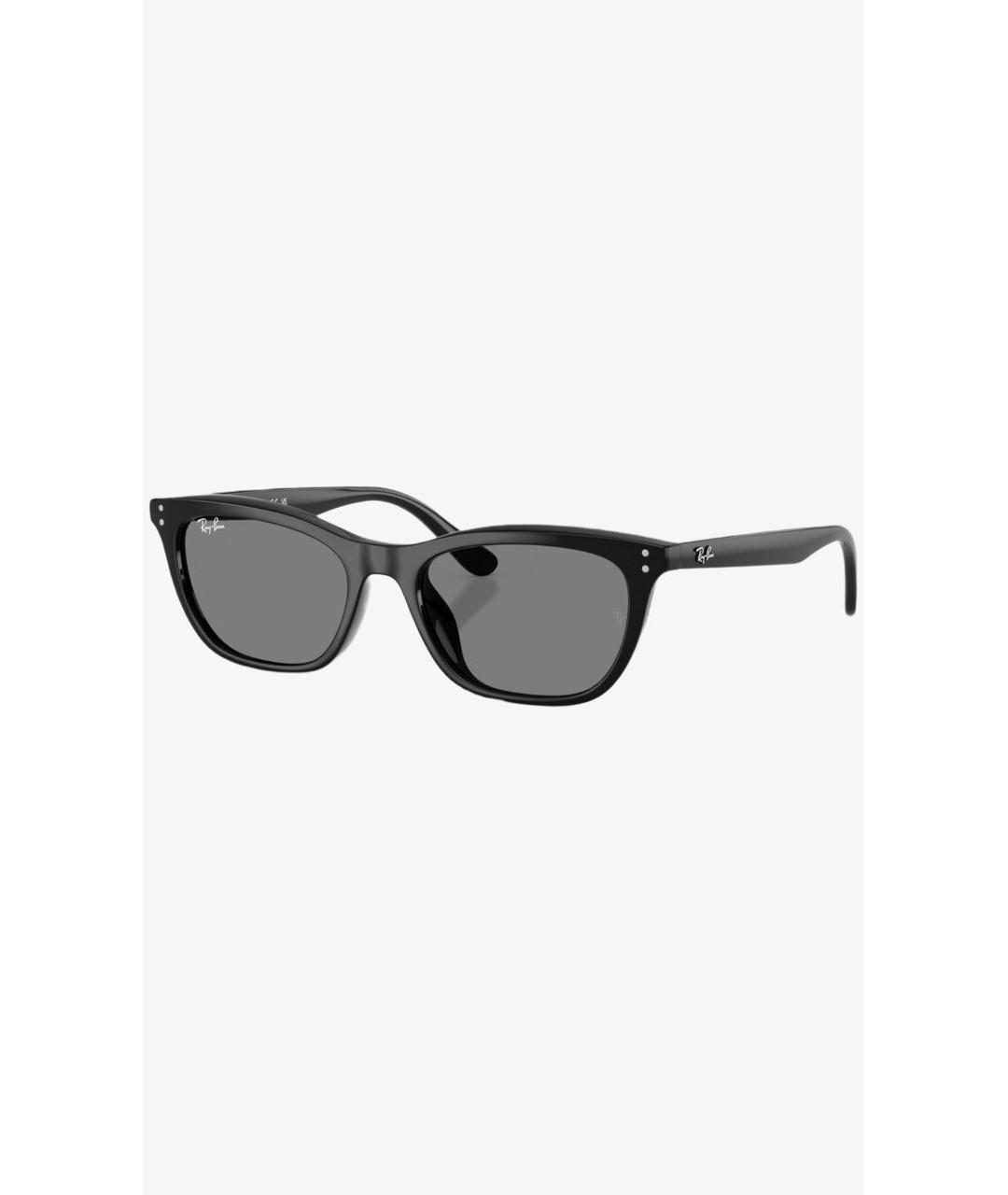 RAY BAN Черные пластиковые солнцезащитные очки, фото 2