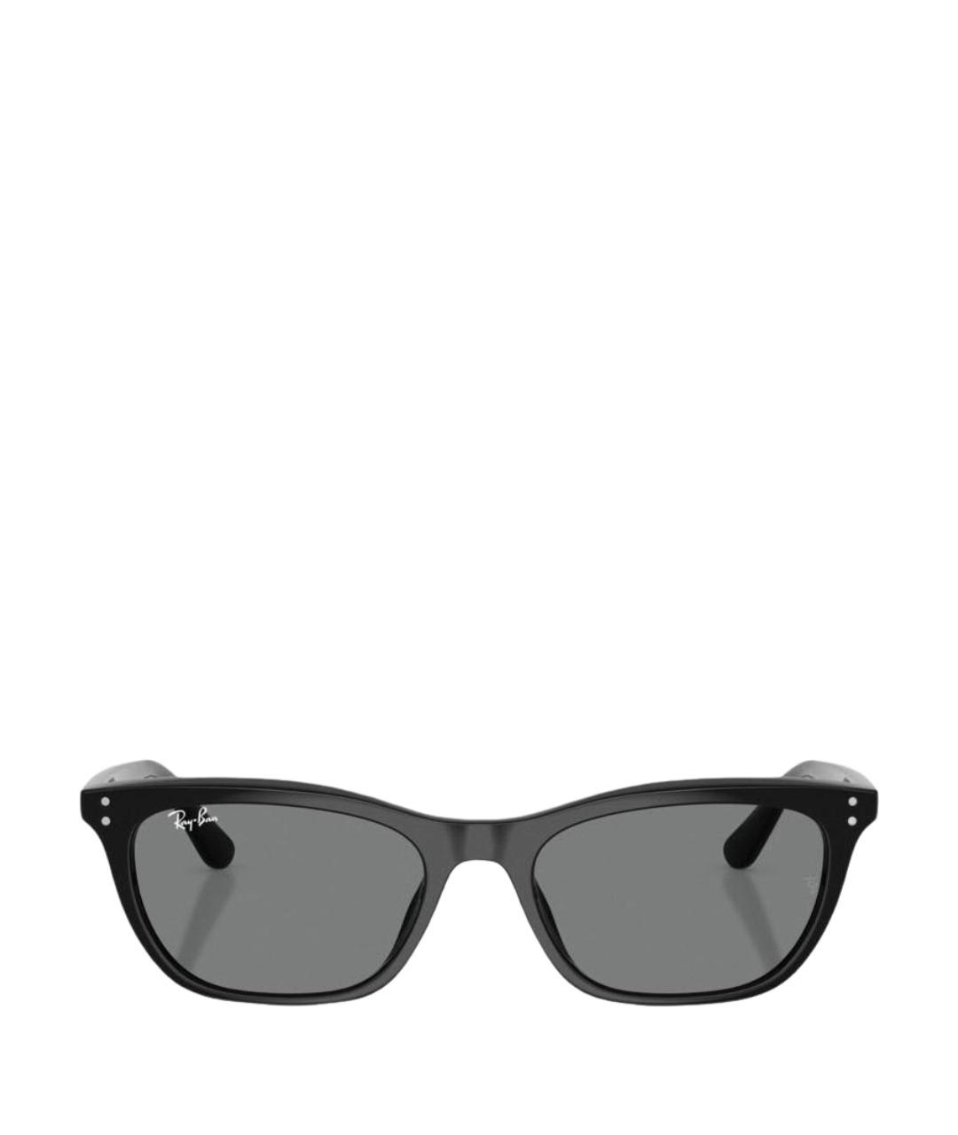 RAY BAN Черные пластиковые солнцезащитные очки, фото 1