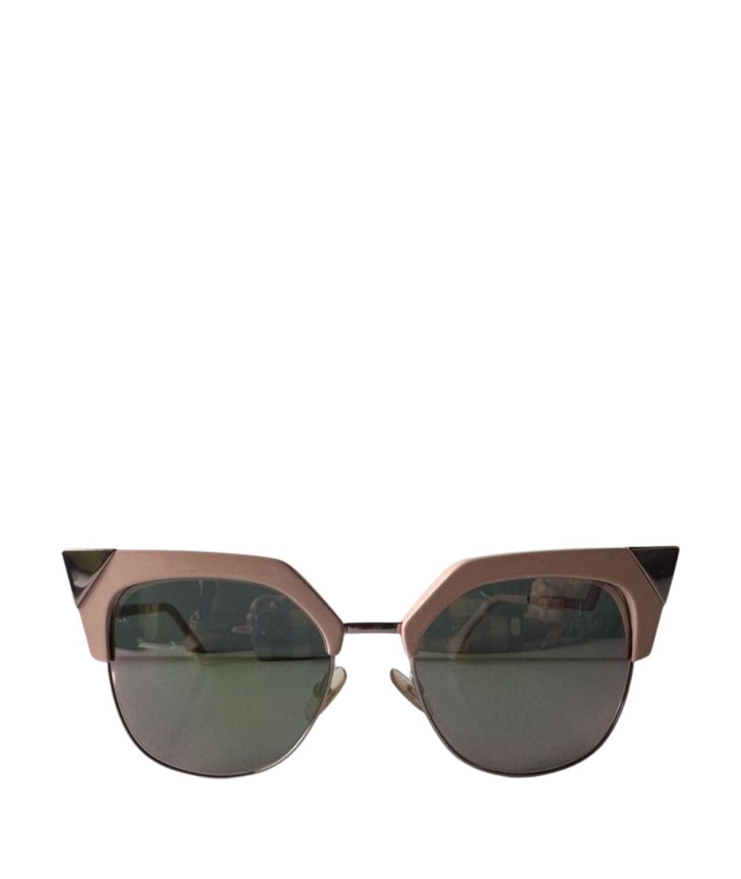 FENDI Розовые металлические солнцезащитные очки, фото 1