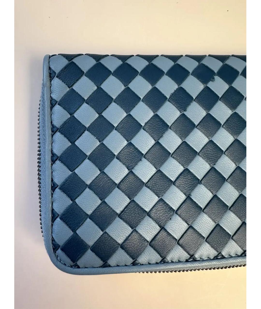 BOTTEGA VENETA Серый кожаный кошелек, фото 3