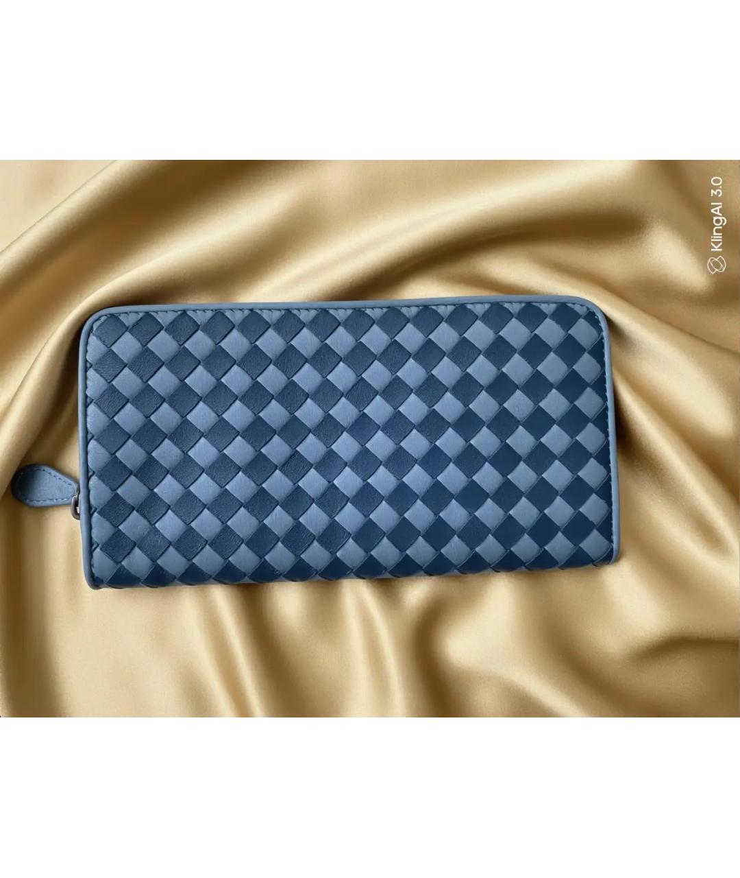 BOTTEGA VENETA Серый кожаный кошелек, фото 9
