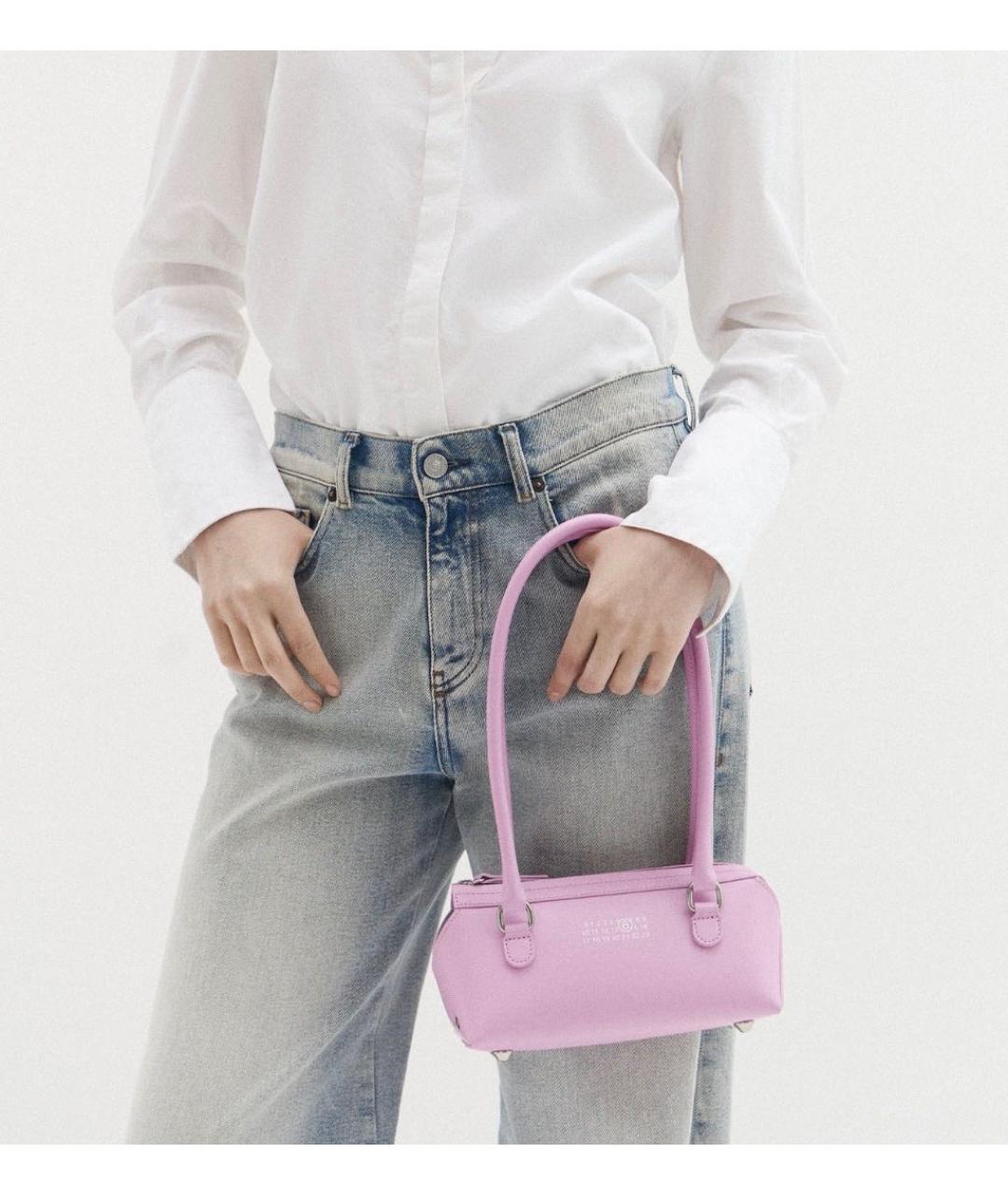 MM6 MAISON MARGIELA Фиолетовая кожаная сумка через плечо, фото 4