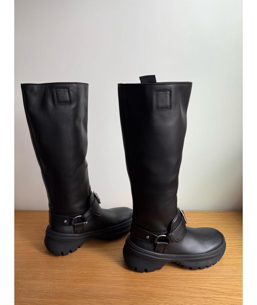BURBERRY Черные кожаные сапоги, фото 5