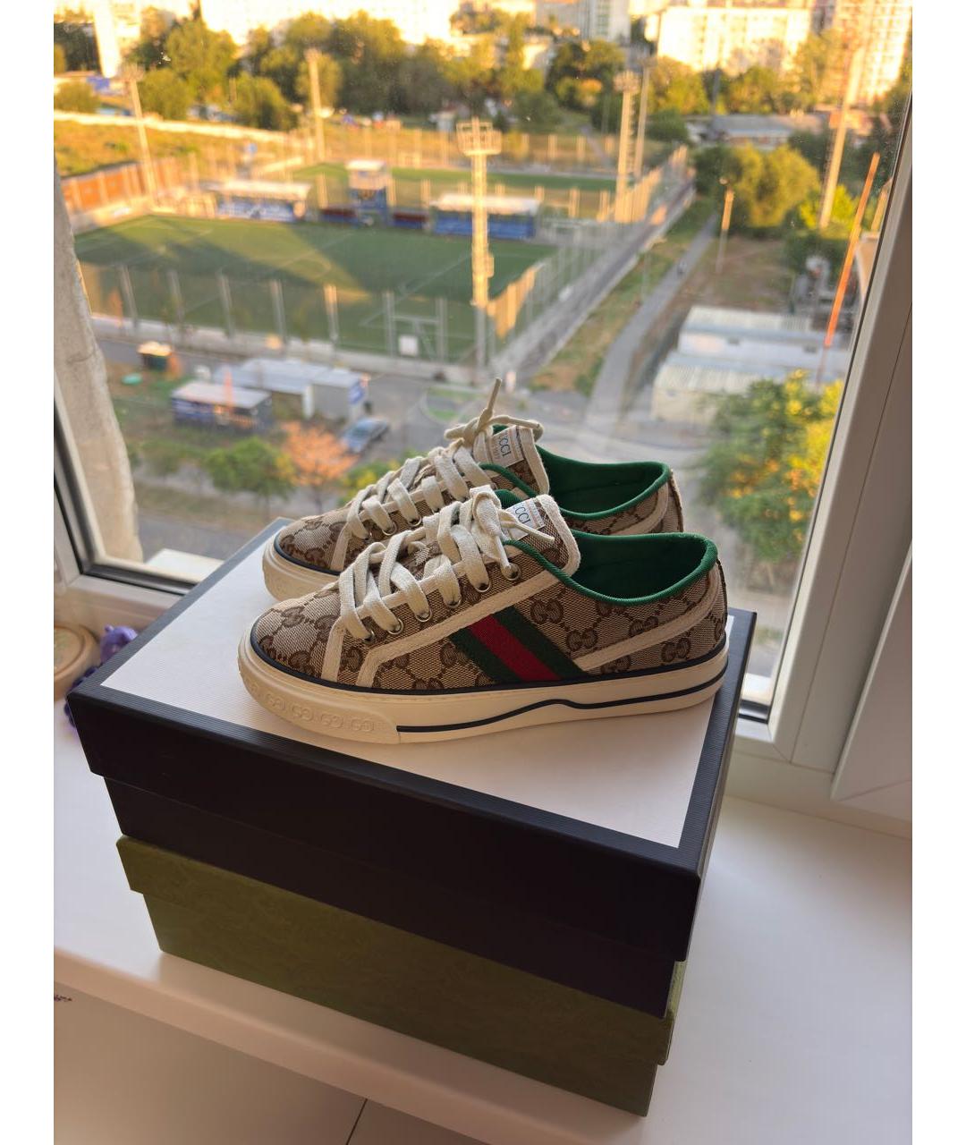 GUCCI Коричневые кеды, фото 7