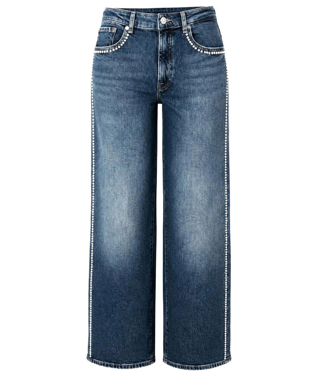 7 FOR ALL MANKIND Синие хлопковые прямые джинсы, фото 1