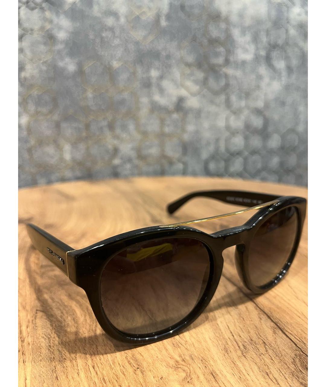 DOLCE&GABBANA Черные пластиковые солнцезащитные очки, фото 2