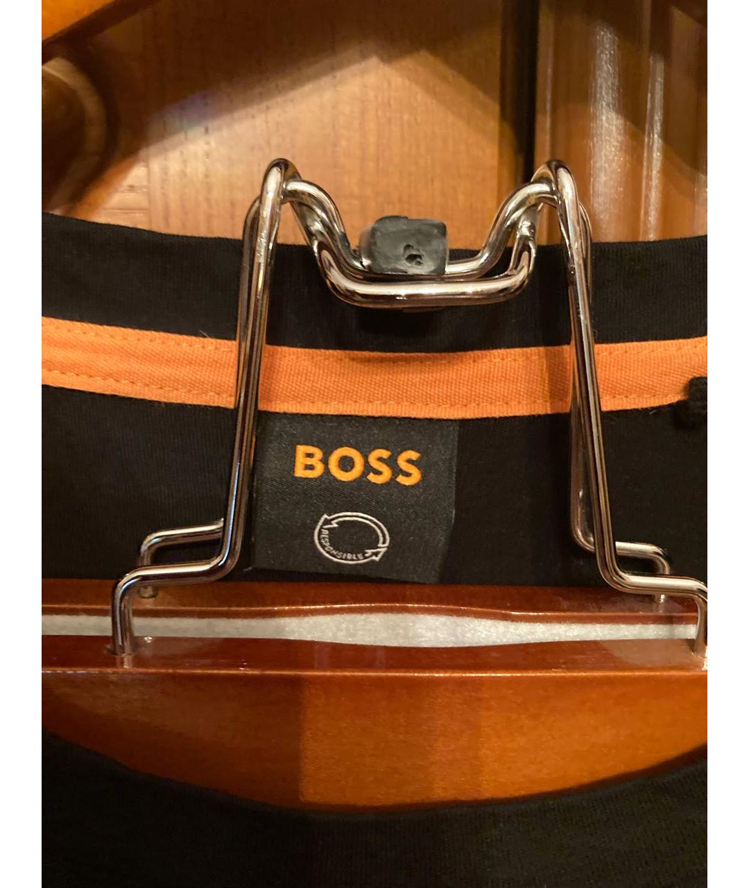 HUGO BOSS Черная хлопковая футболка, фото 3