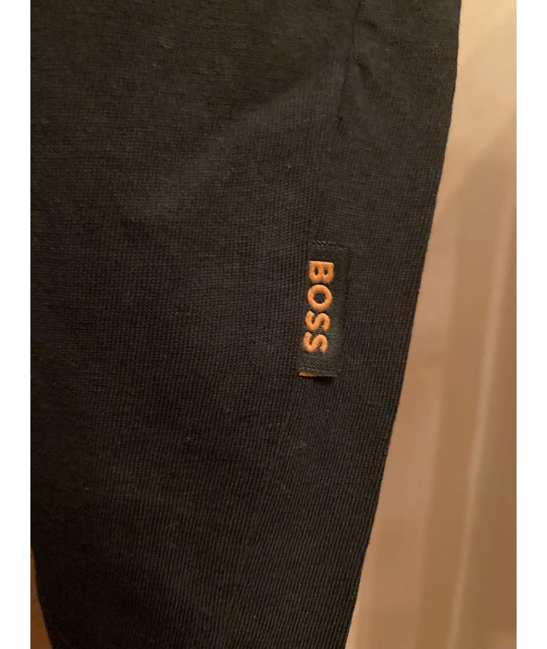 HUGO BOSS Черная хлопковая футболка, фото 4