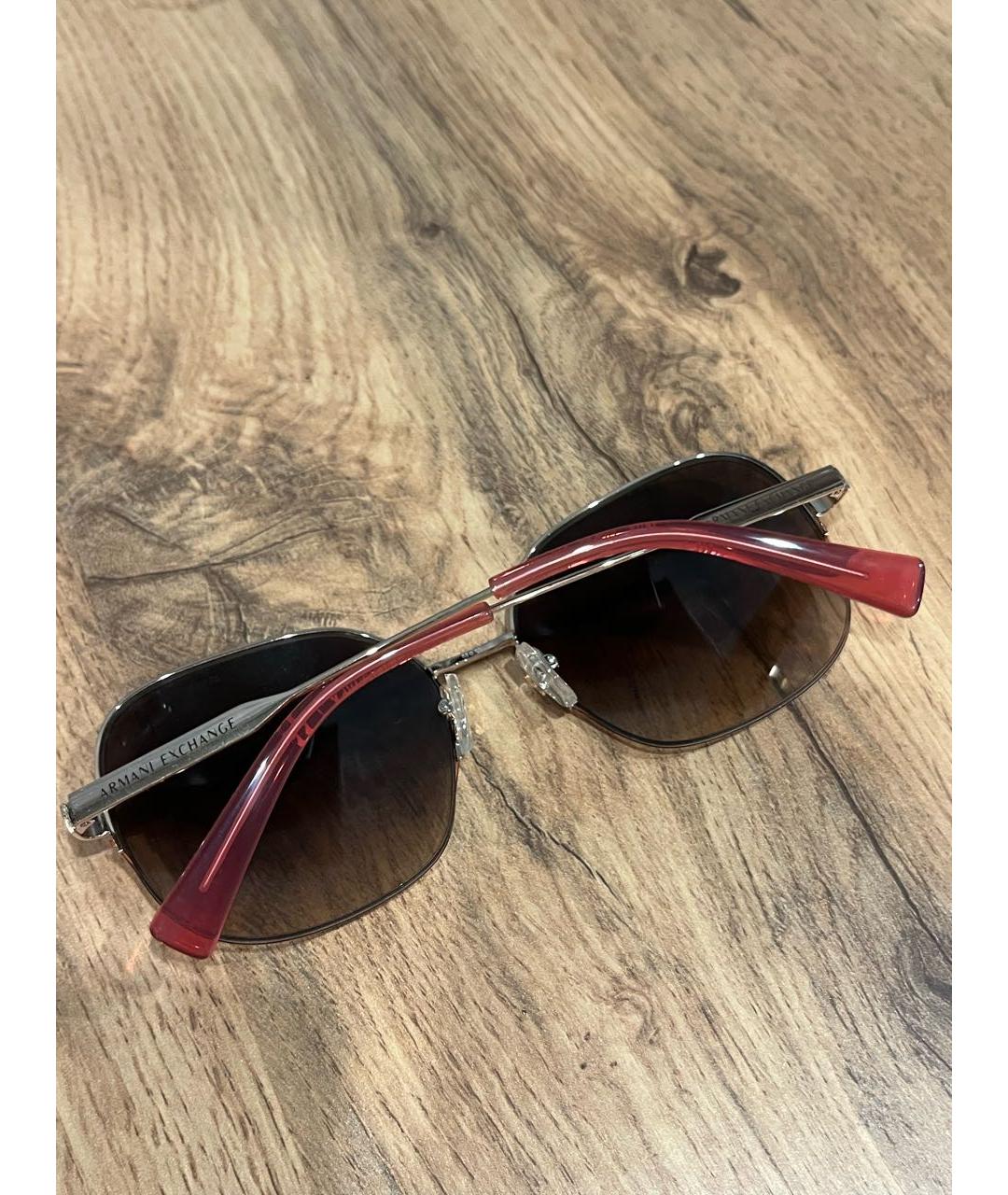 ARMANI EXCHANGE Коричневые металлические солнцезащитные очки, фото 4