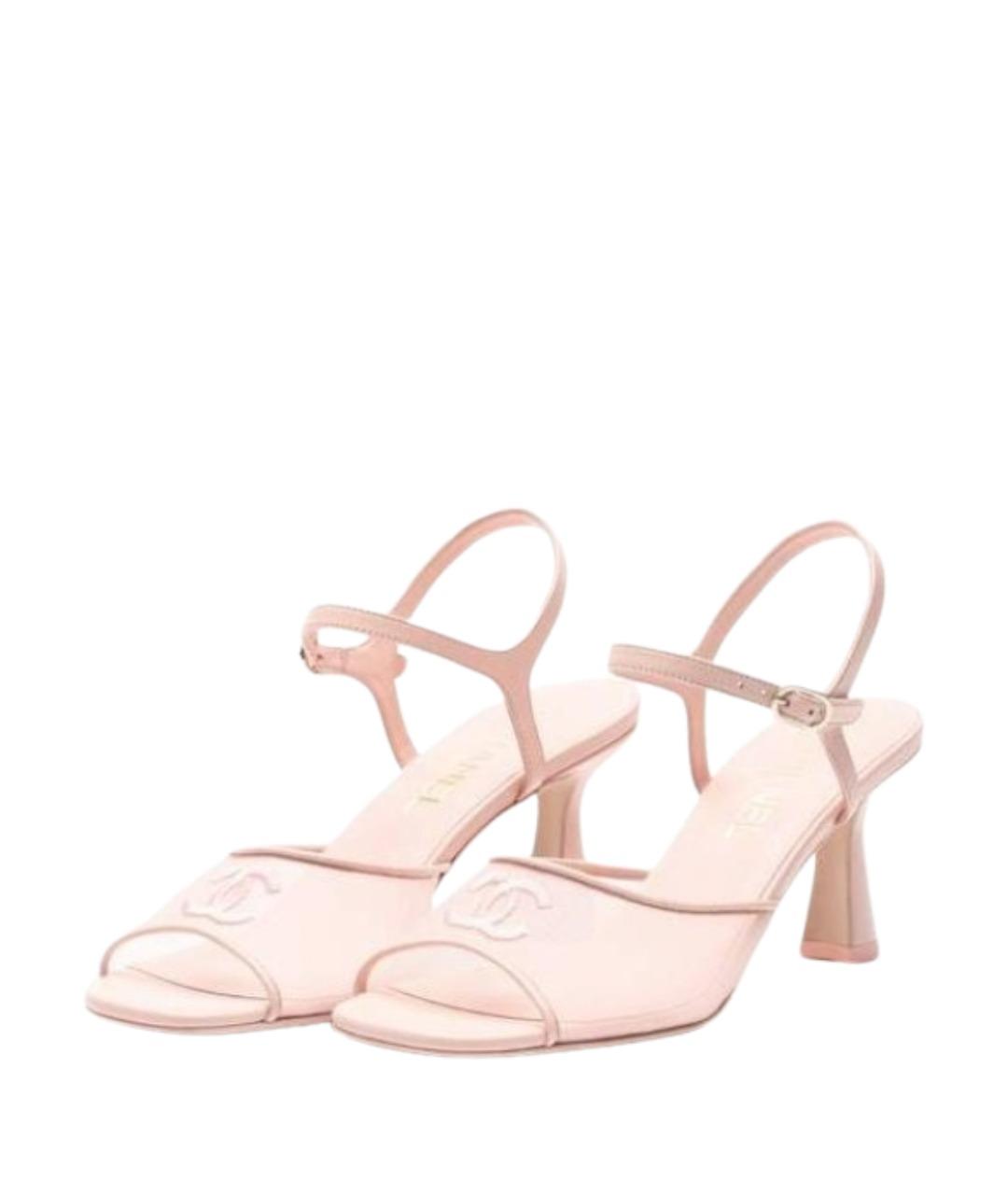 CHANEL Розовые босоножки, фото 2