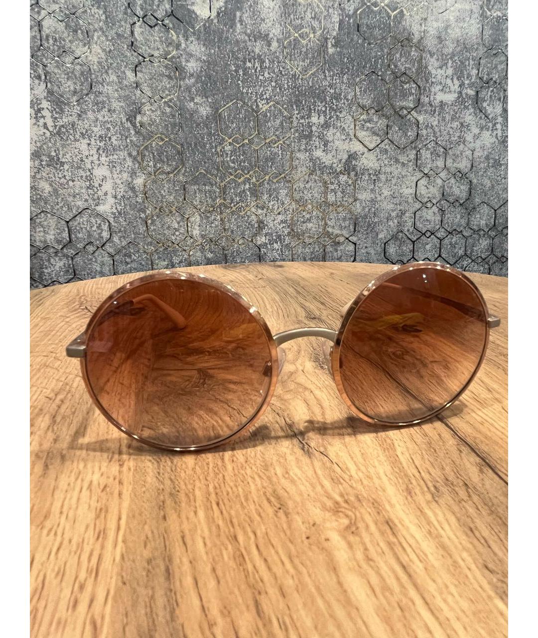 DOLCE&GABBANA Розовые металлические солнцезащитные очки, фото 6