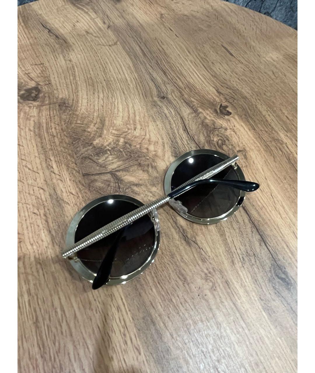 DOLCE&GABBANA Черные металлические солнцезащитные очки, фото 4