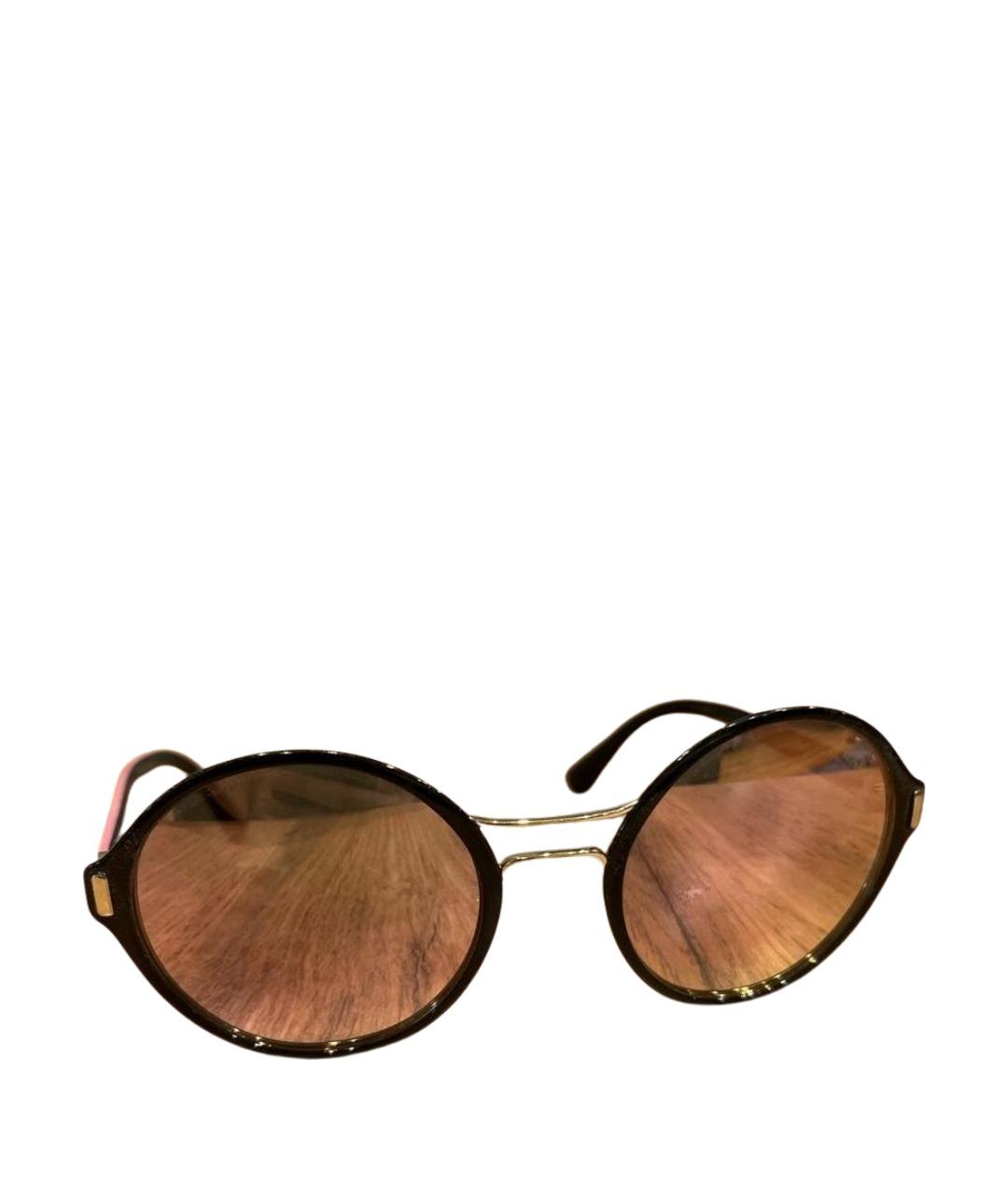 PRADA Черные пластиковые солнцезащитные очки, фото 1