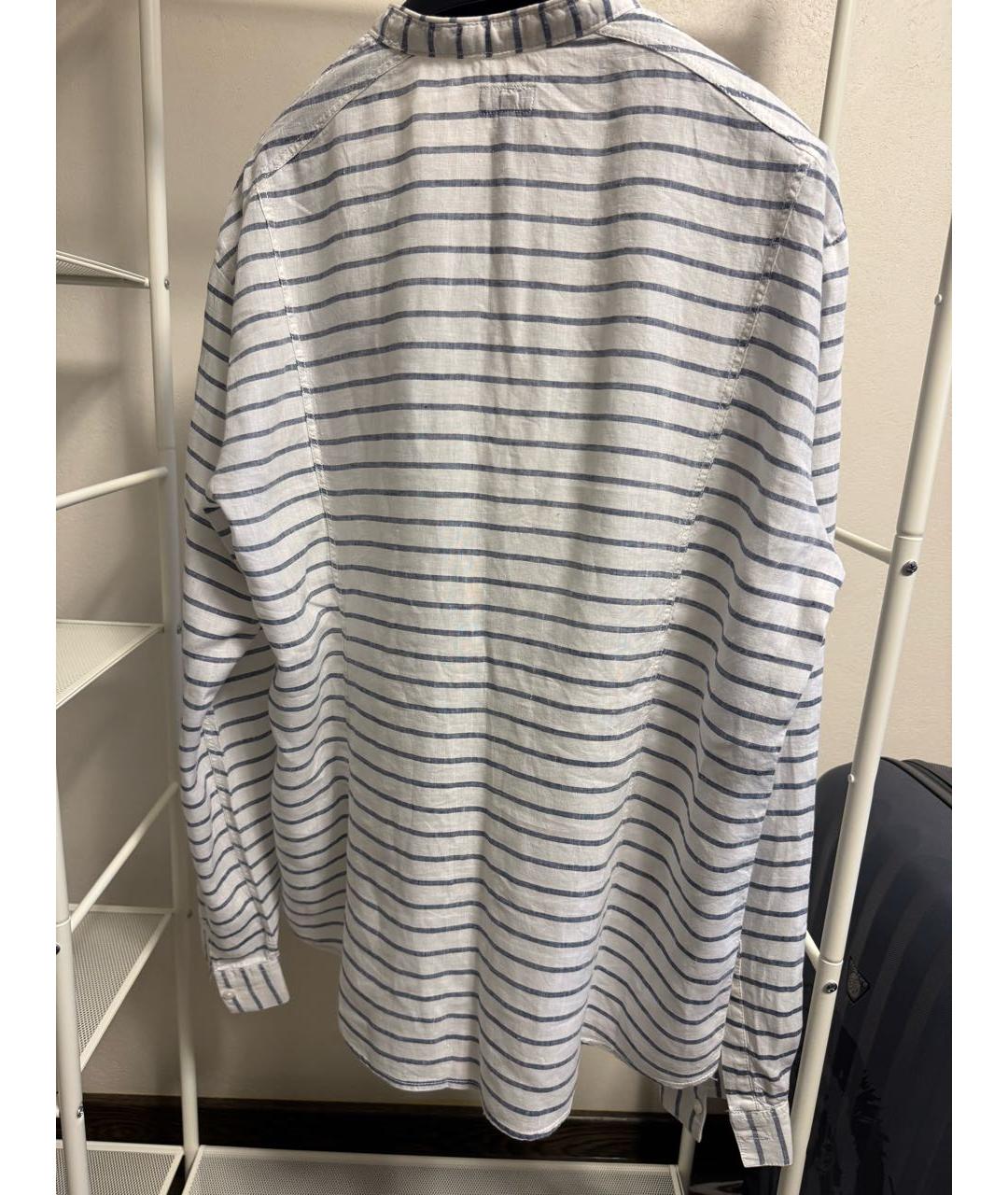 ARMANI JEANS Белая льняная кэжуал рубашка, фото 2