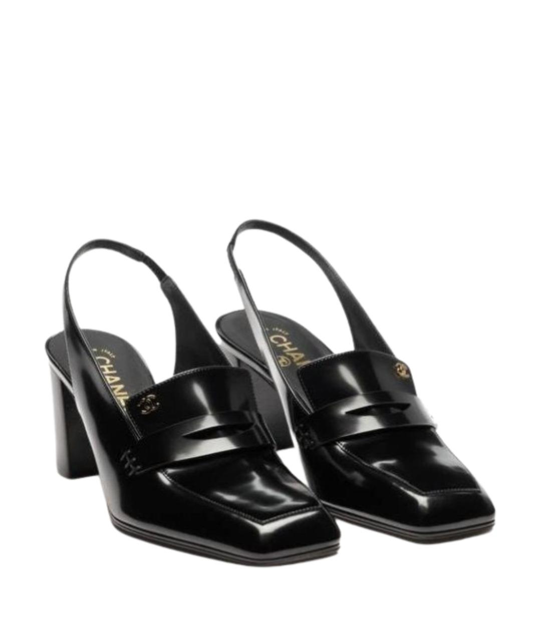 CHANEL Черные лоферы из лакированной кожи, фото 2