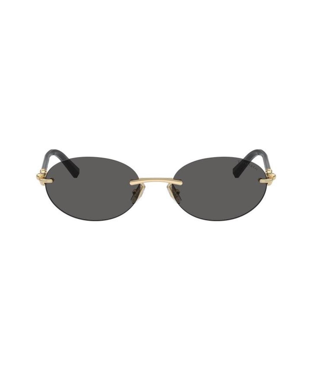 TIFFANY&CO Черные металлические солнцезащитные очки, фото 1
