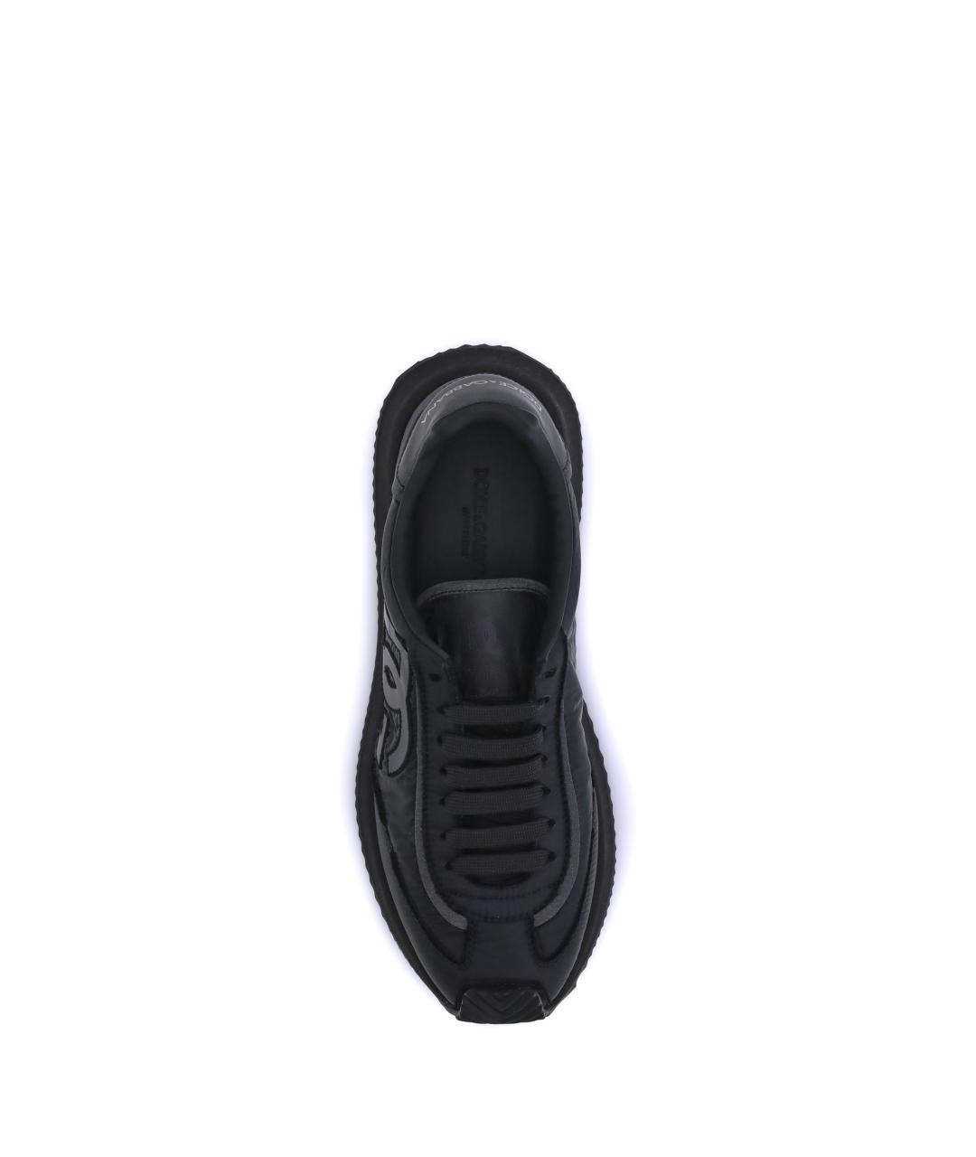 DOLCE&GABBANA Черные низкие кроссовки / кеды, фото 4