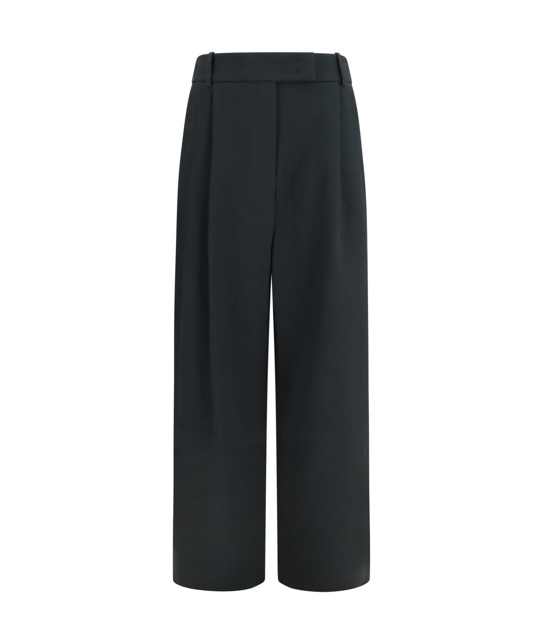 GIORGIO ARMANI Черные шелковые прямые брюки, фото 1