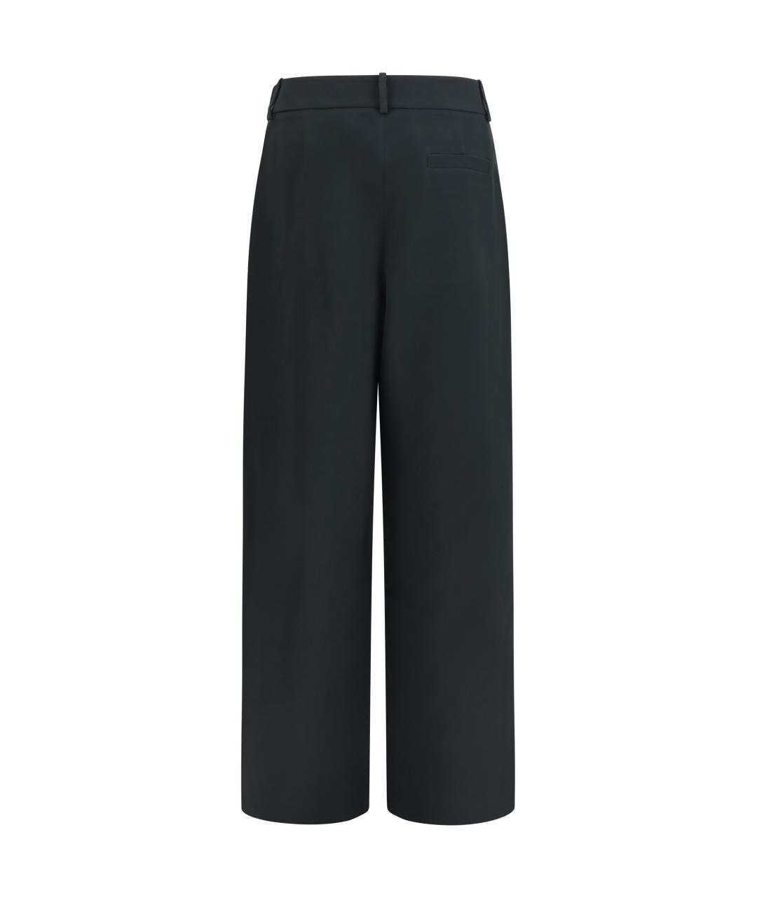 GIORGIO ARMANI Черные шелковые прямые брюки, фото 2