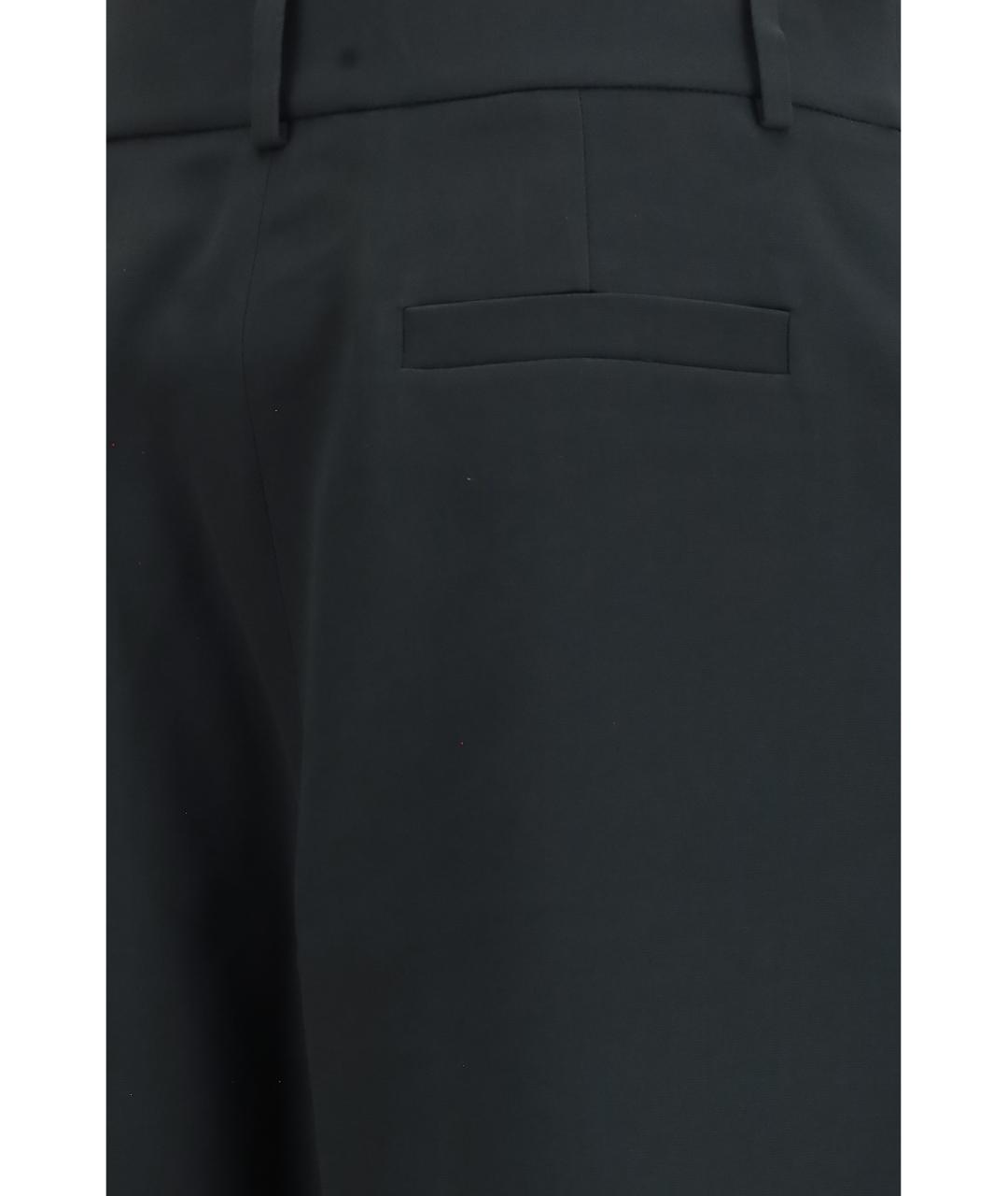 GIORGIO ARMANI Черные шелковые прямые брюки, фото 3