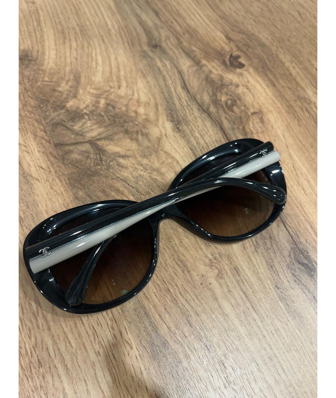 CHANEL Черные пластиковые солнцезащитные очки, фото 4