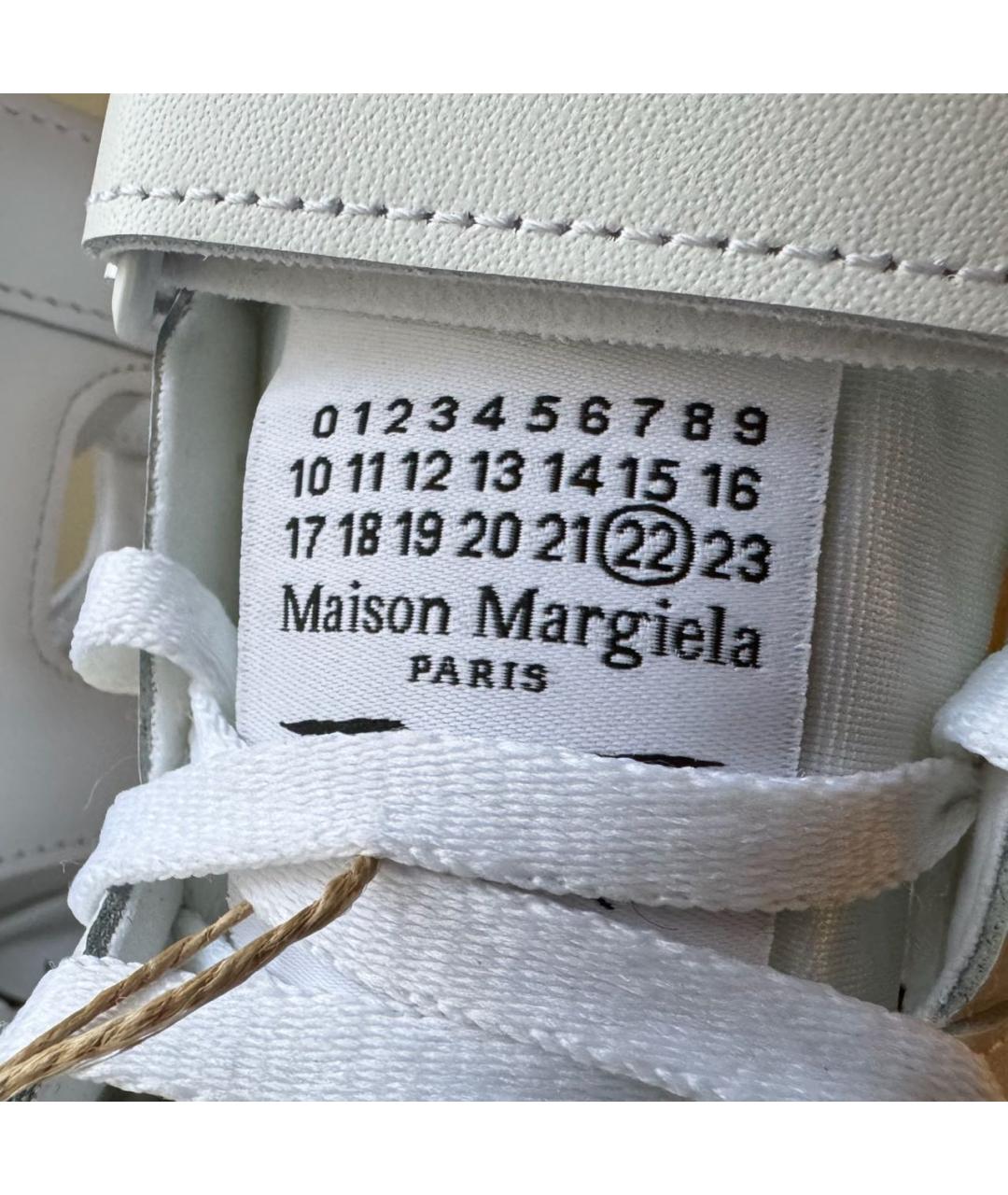 MAISON MARGIELA Белые кожаные кроссовки, фото 6