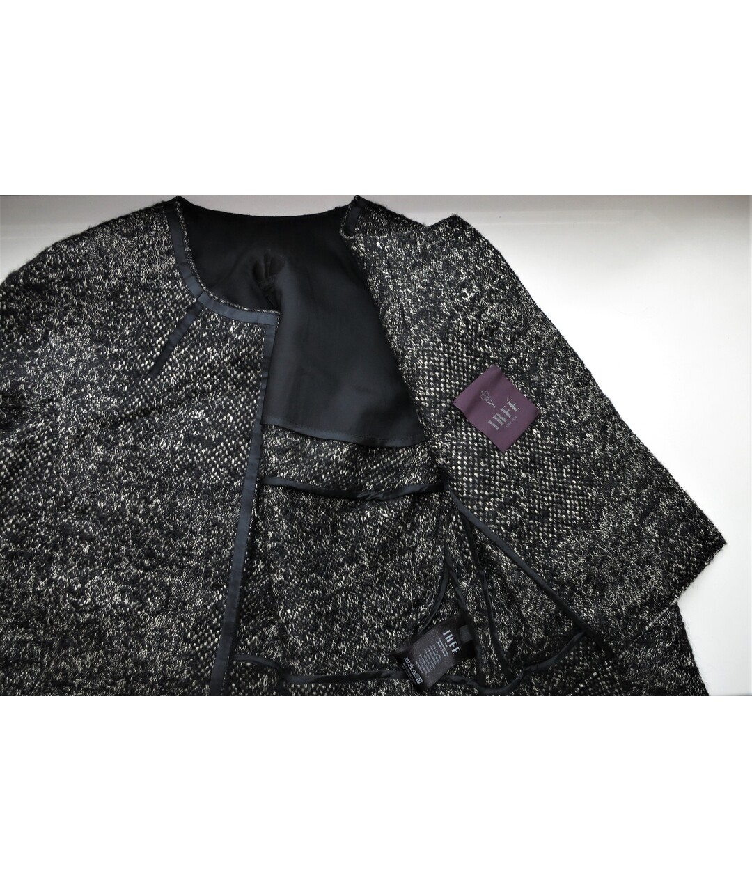 IRFE Черный шерстяной жакет/пиджак, фото 5