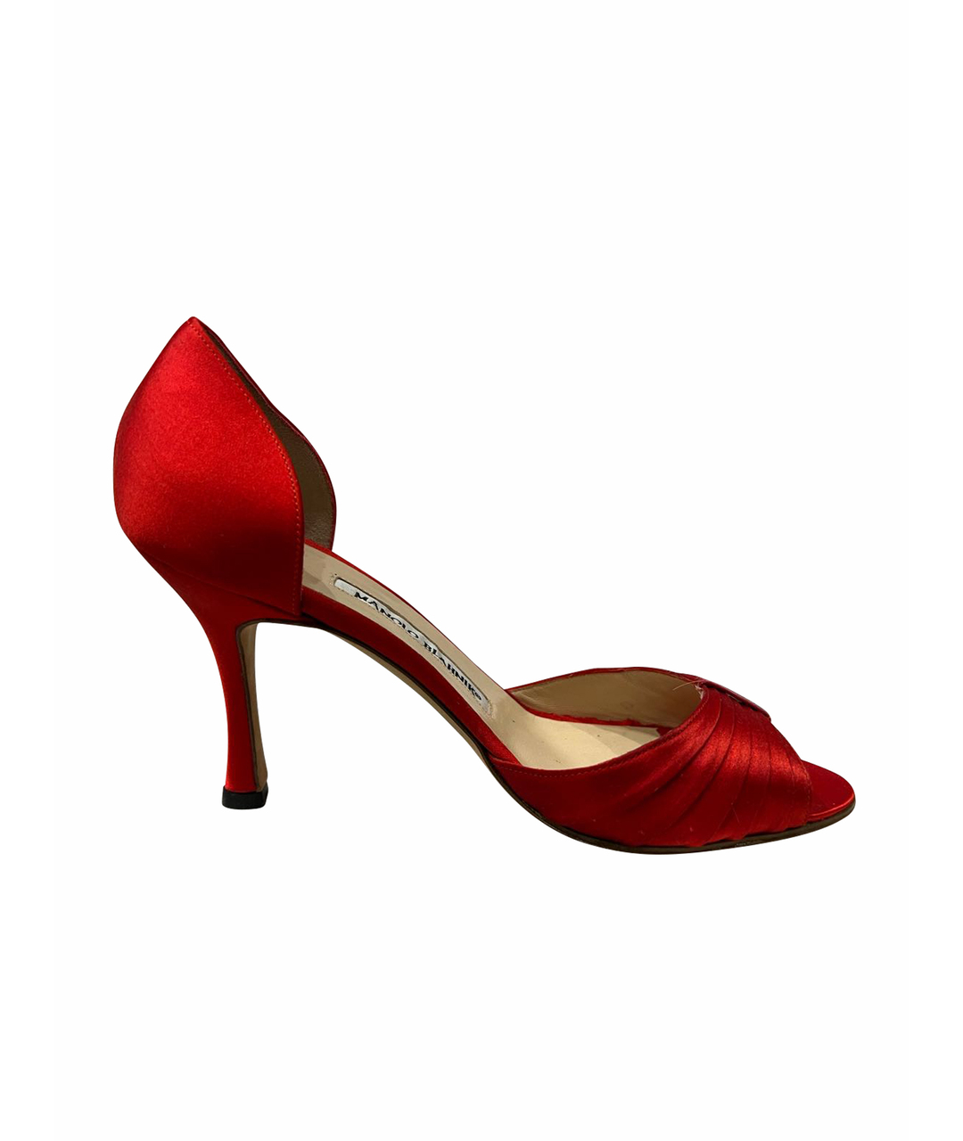 MANOLO BLAHNIK Красные текстильные туфли, фото 1