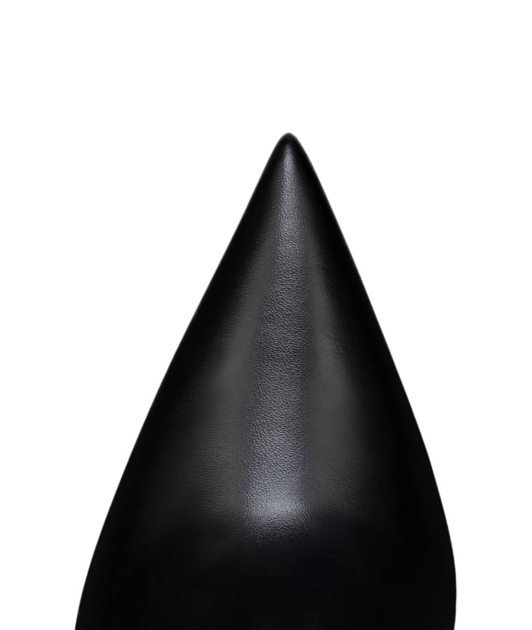 CHRISTIAN LOUBOUTIN Черные кожаные сапоги, фото 3