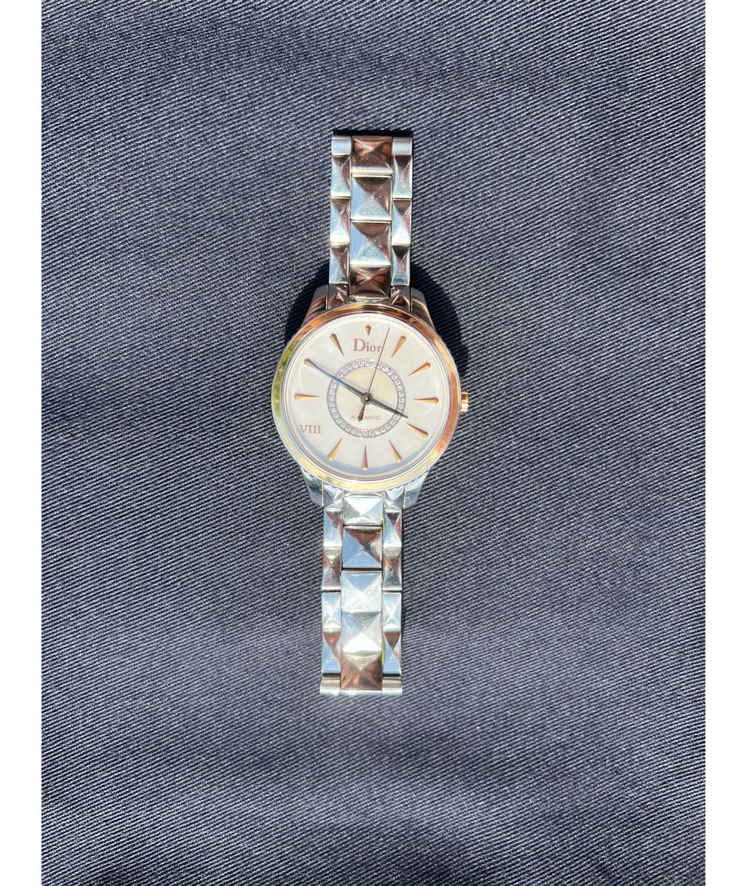 CHRISTIAN DIOR Серебряные часы из розового золота, фото 5