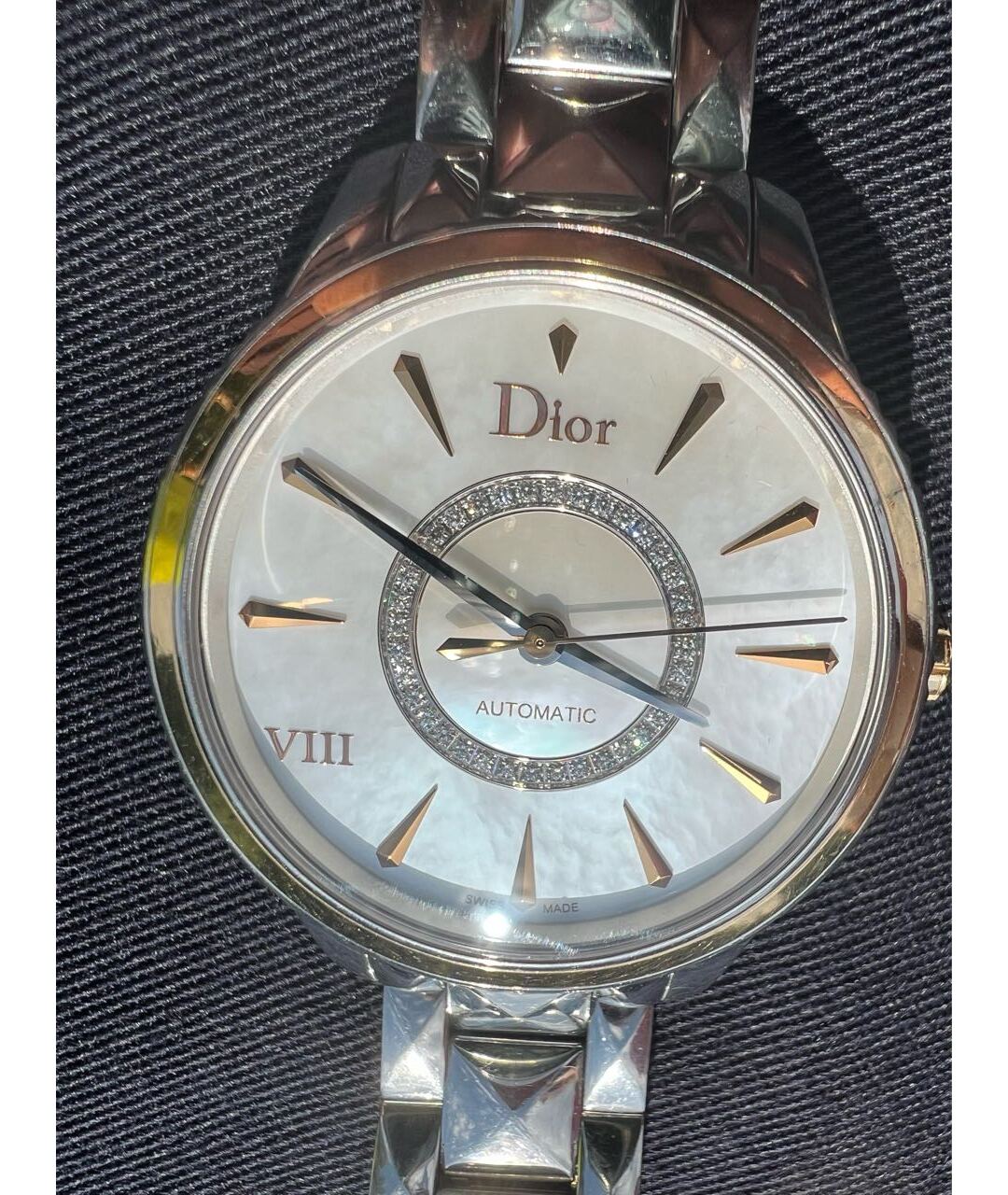 CHRISTIAN DIOR Серебряные часы из розового золота, фото 3