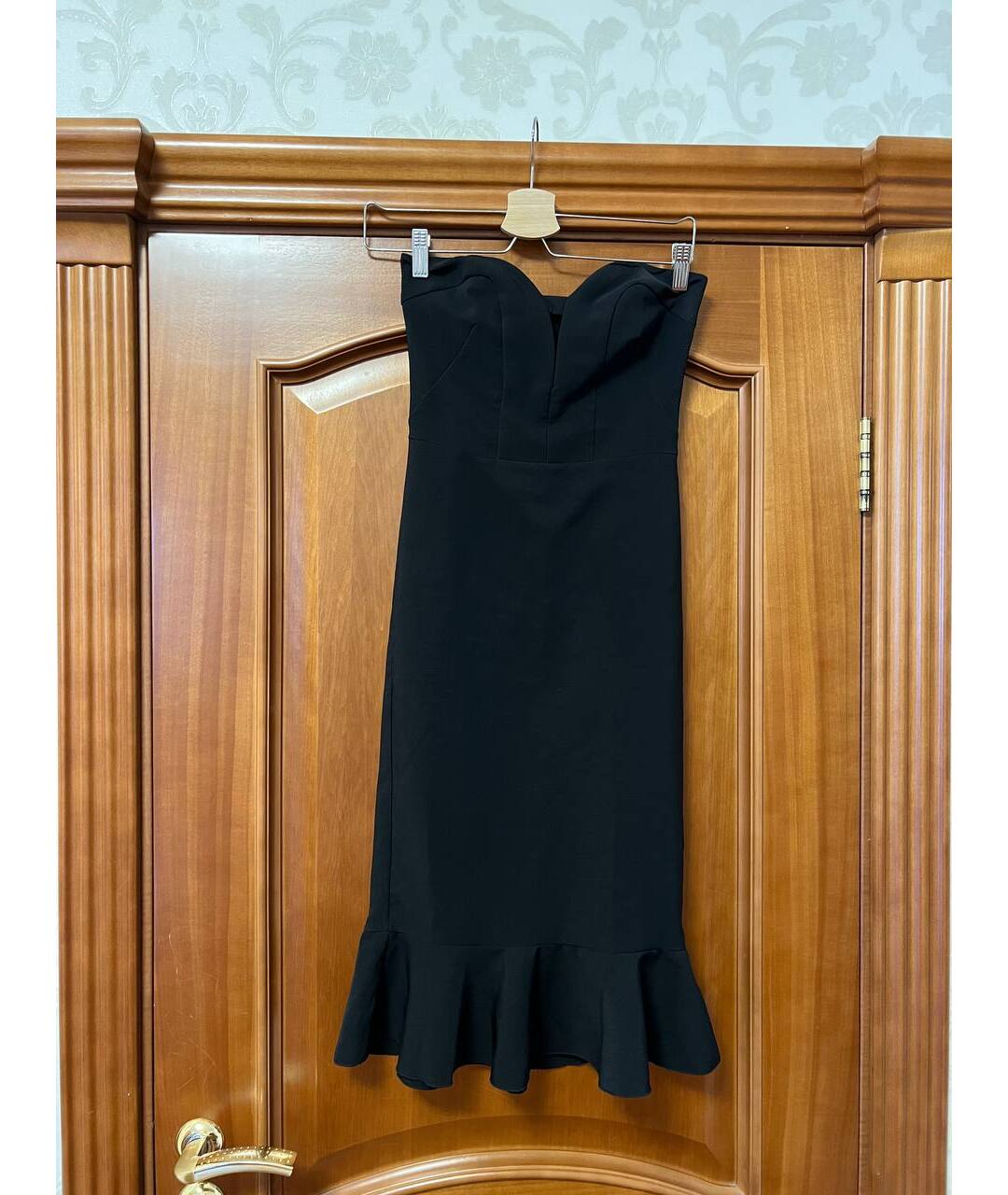 DENNY ROSE Черное хлопко-эластановое коктейльное платье, фото 3