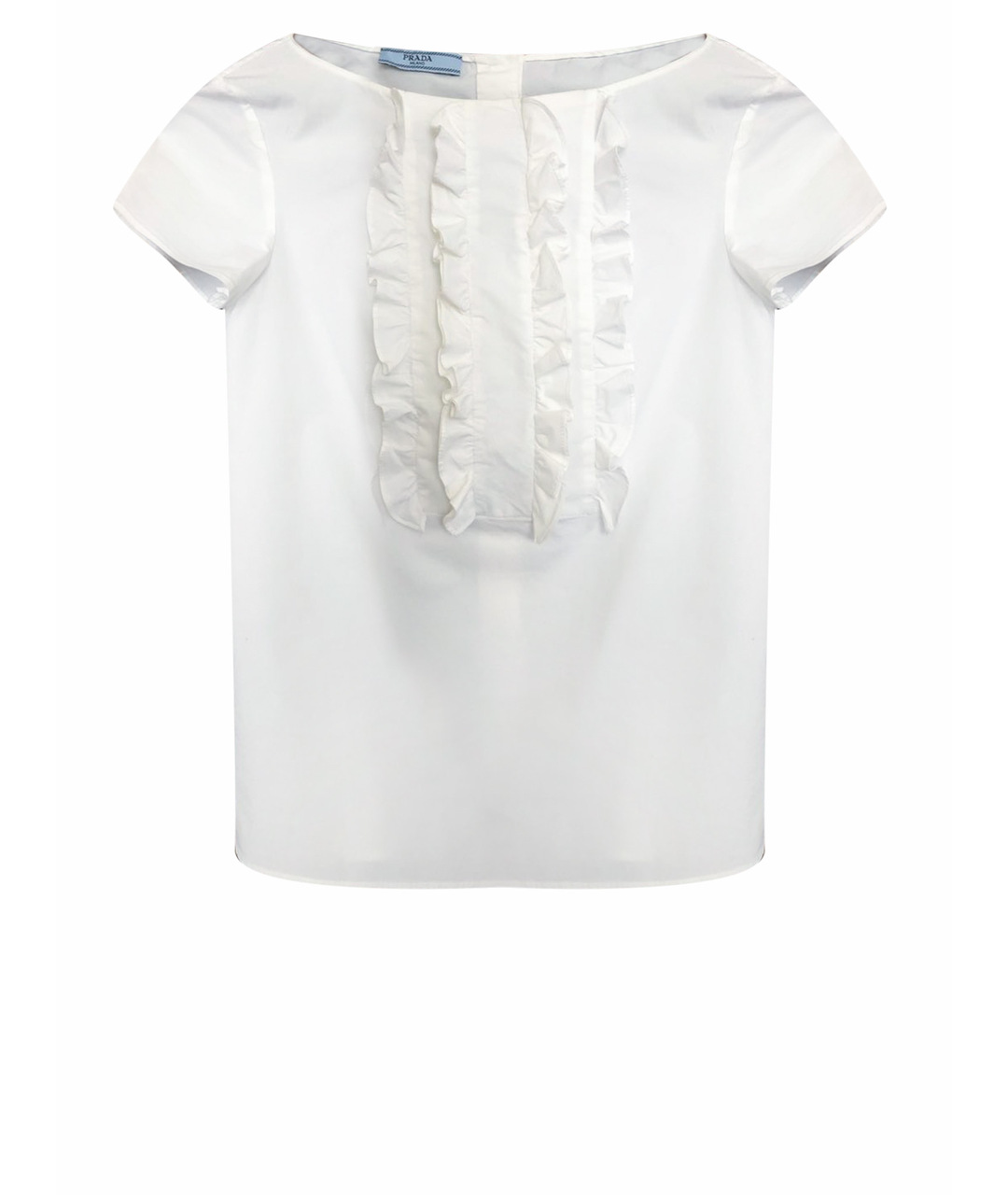 PRADA Белая хлопко-эластановая блузы, фото 1