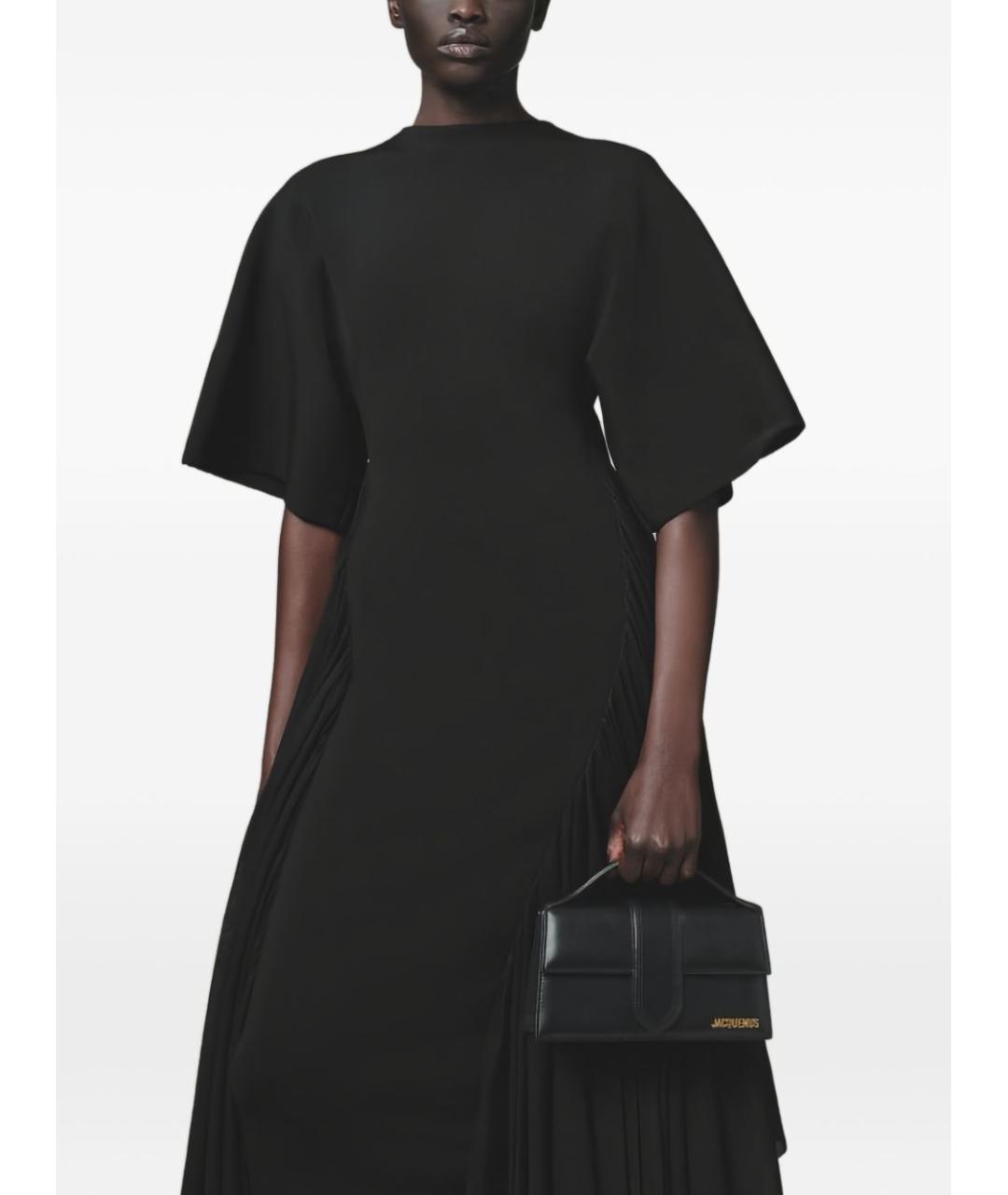JACQUEMUS Черная кожаная сумка с короткими ручками, фото 5