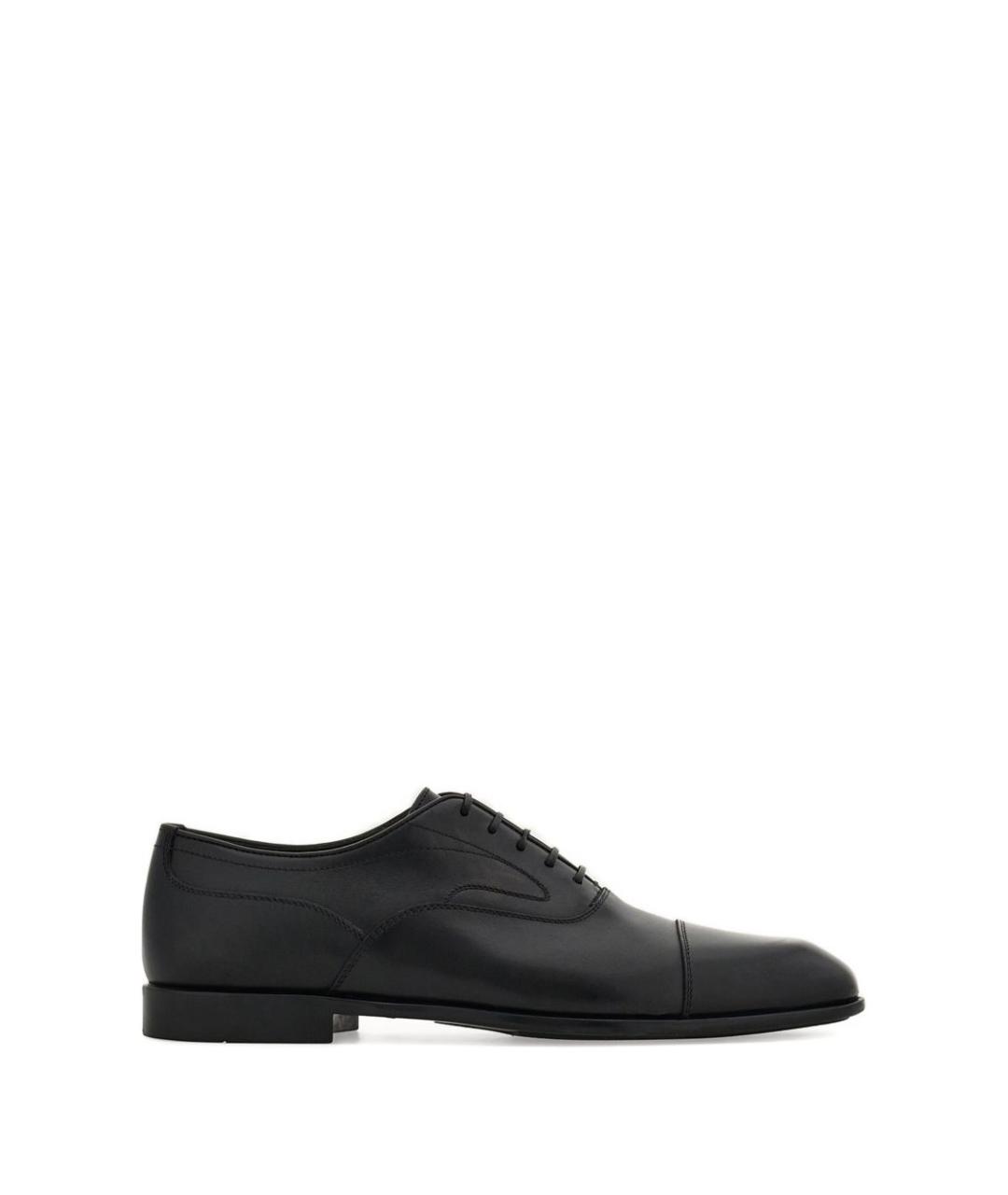 FERRAGAMO Черные кожаные туфли, фото 1