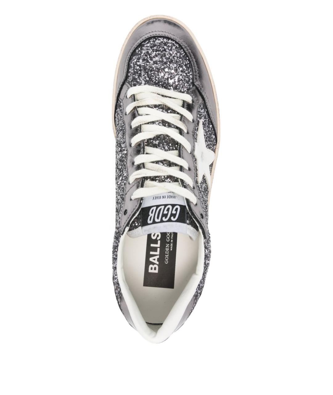 GOLDEN GOOSE Серые кожаные кроссовки, фото 3