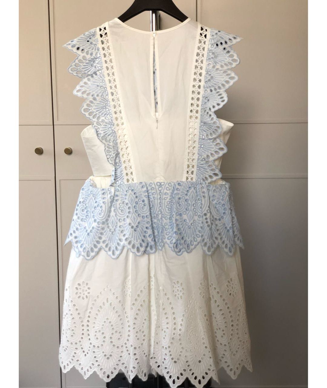 SELF-PORTRAIT Белое хлопковое повседневное платье, фото 2