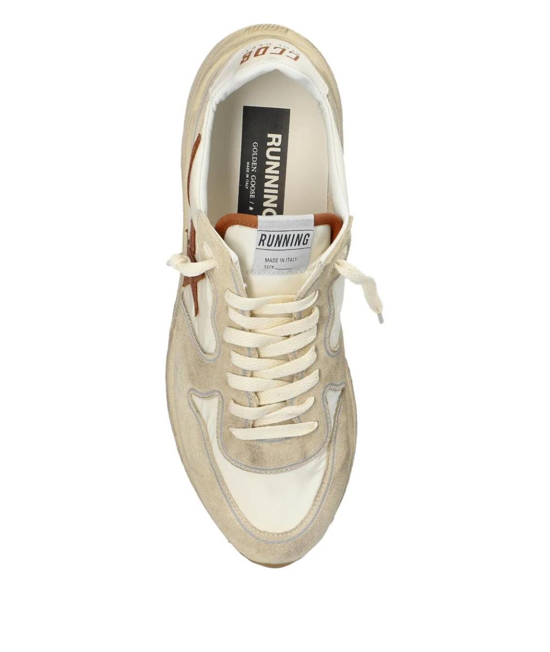 GOLDEN GOOSE Белые замшевые низкие кроссовки / кеды, фото 4