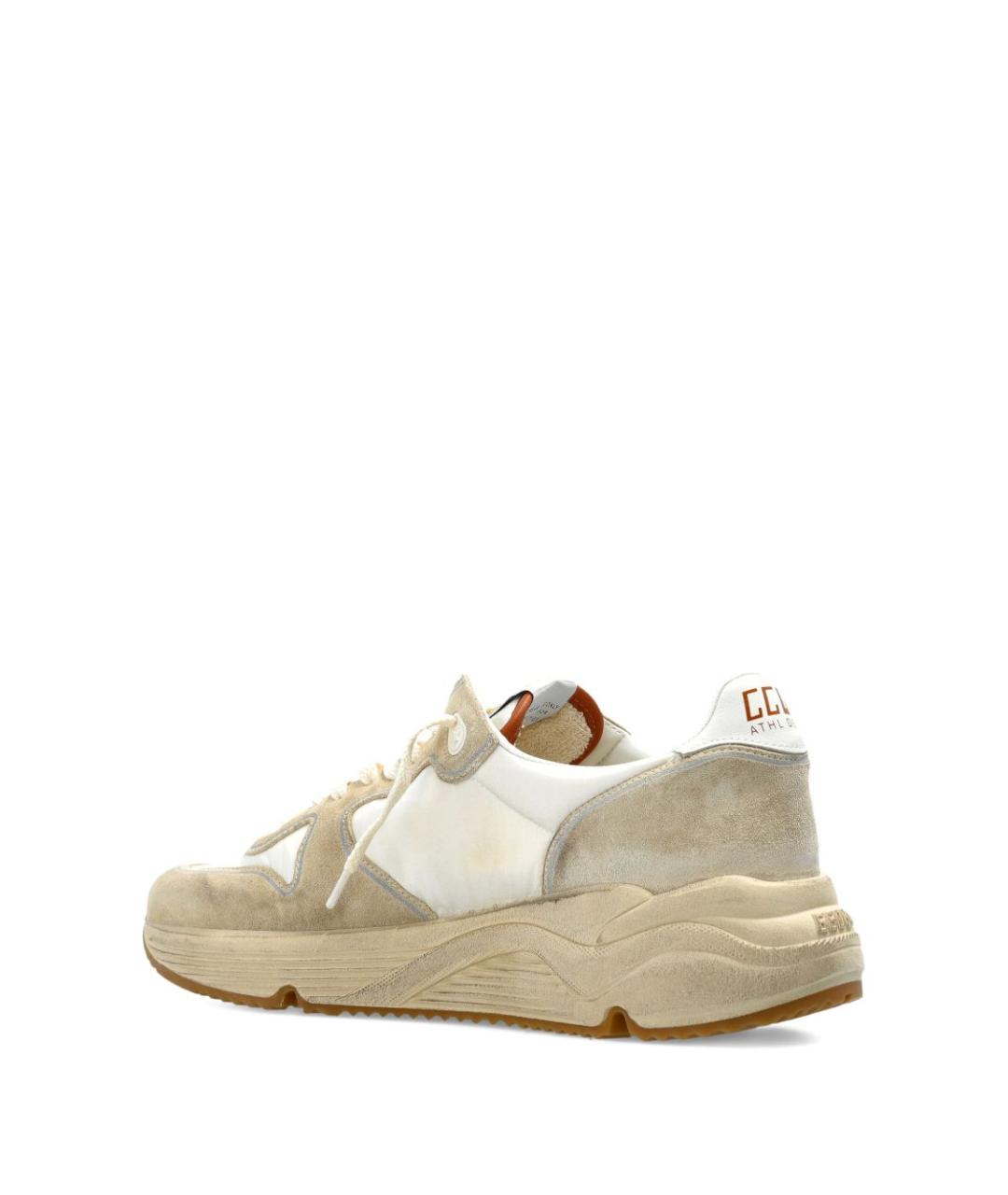 GOLDEN GOOSE Белые замшевые низкие кроссовки / кеды, фото 5