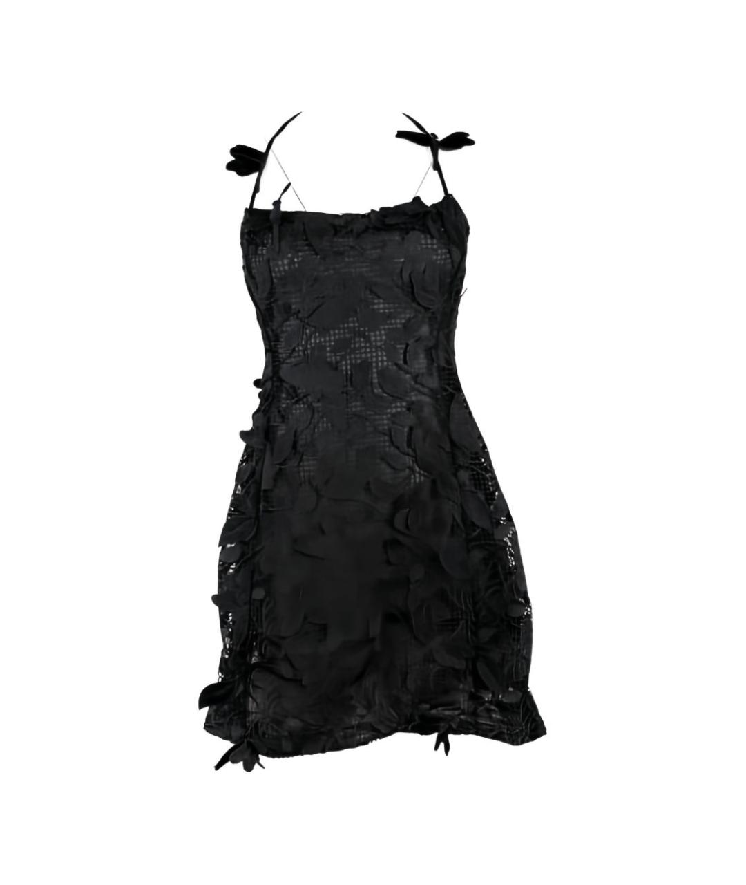 BLUMARINE Черное шелковое повседневное платье, фото 3
