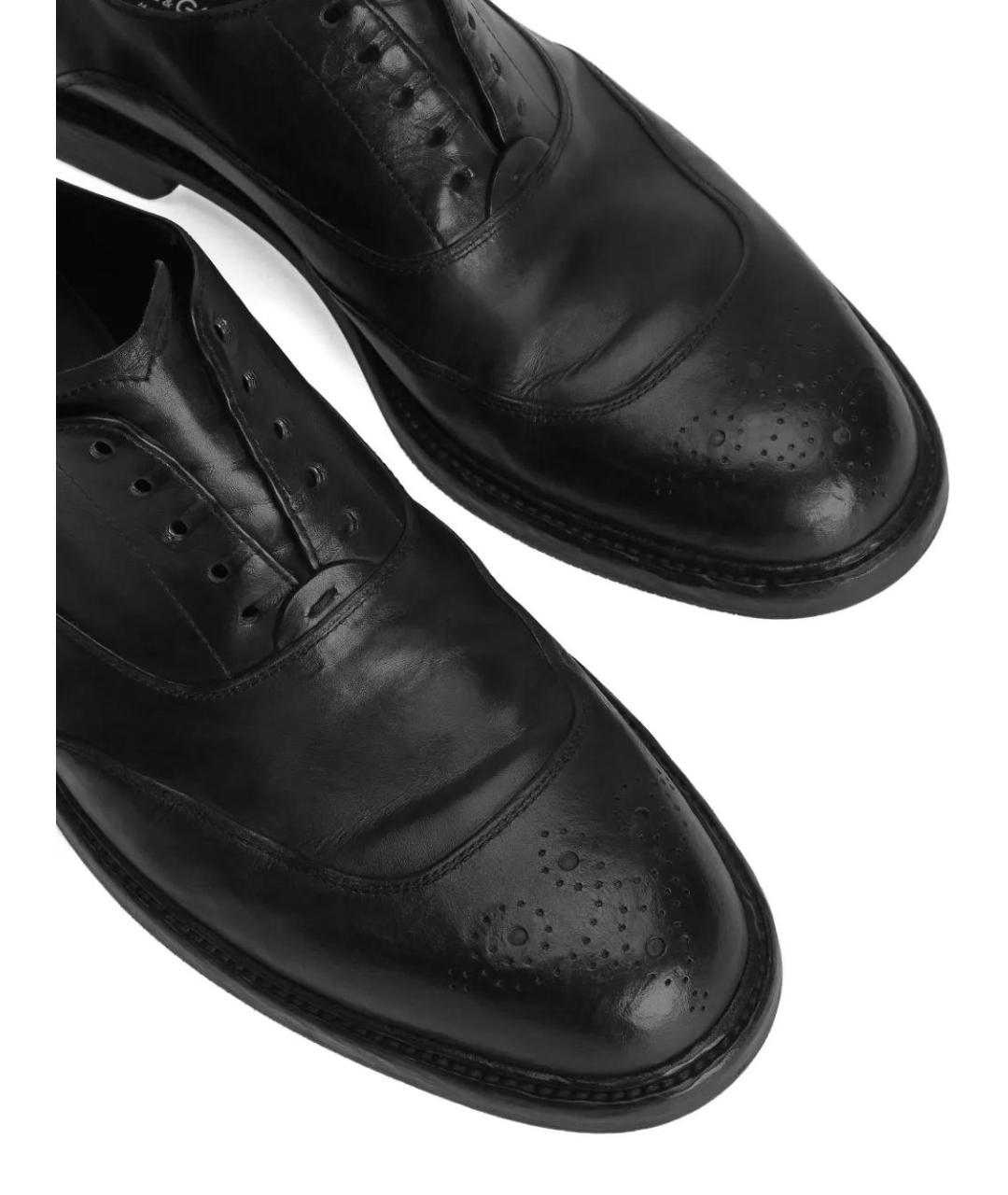 DOLCE&GABBANA Черные кожаные туфли, фото 4