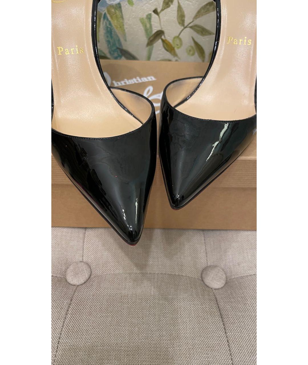 CHRISTIAN LOUBOUTIN Черные туфли из лакированной кожи, фото 6